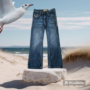 Wrangler jeans size 8 slim thick stitch
